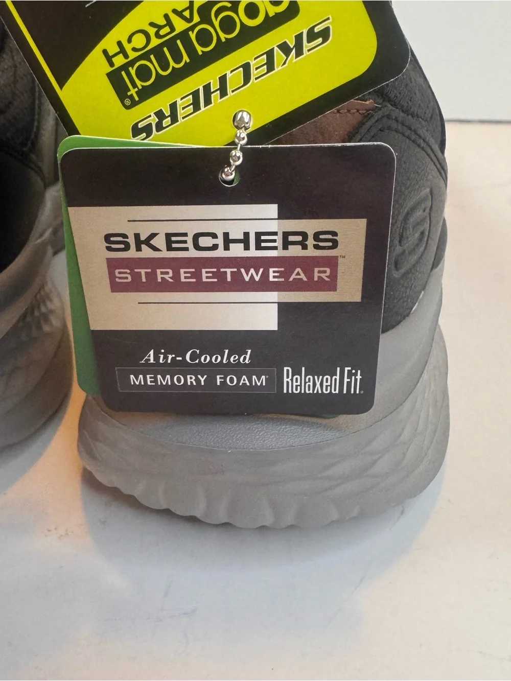 Men's Skechers, Relaxed Fit: Slade - Breyer Sneaker 210892-BKGY Black Gray Knit